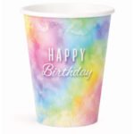 Karton Bardak Makaron Happy Birthday 8 Parça
