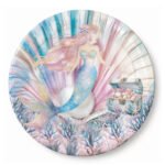 Karton Tabak Deniz Kız 23 cm 8 Parça