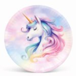 Karton Tabak Unicorn 23 cm 8 Parça