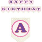 Kağıt Banner Happy Birthday Puanlı