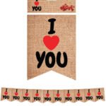 Kağıt Banner Sıralı Kırlangıç Model I Love You