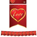 Kağıt Banner Sıralı Kırlangıç Model Love