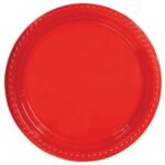 Plastik Tabak Kırmızı 22 Cm / 25 Parça