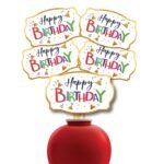 Konuşma Balonu Happy Birthday Renkli Temalı 5 Parça