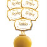 Konuşma Balonu Happy Birthday Beyaz Temalı 5 Parça