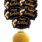 Konuşma Balonu Happy Birthday Siyah Temalı 5 Parça