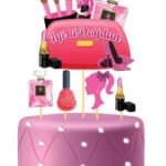 Kürdan Pasta Üstü Pink Star Temalı 5 Parça