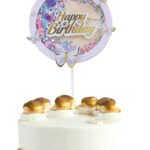 Pasta Üstü Dekor Çubuk Happy Birthday Kelebekli