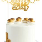 Kürdan Pasta Üstü Happy Birthday Varaklı Kürdan
