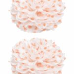 Tavan Süsü Pelur Kağıt Ponpon Fener 30 Cm 2’li Rose