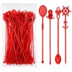 Plastik Karıştırıcı Uzun 50'li Kırmızı