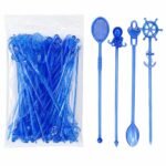 Plastik Karıştırıcı Uzun 50'li Mavi