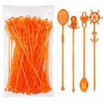 Plastik Karıştırıcı Uzun 50'li Turuncu
