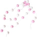 Ponpon Süs Sıralı Garland 30’lu Pembe