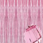 Dekoratif Püsküllü Saçak Perde 1x2 Metre Mat Pembe
