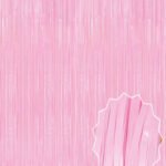 Dekoratif Püsküllü Saçak Perde 1x2 Metre Pastel Pembe