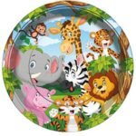 Lisanslı Safari Karton Tabak 23 Cm 8 Parça