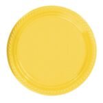 Plastik Tabak Sarı 22 Cm / 25 Parça