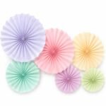 Kağıt Yelpaze Makaron Karışık Set 6 Parça