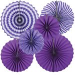 Kağıt Yelpaze Mor Set 6 Parça