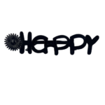 Gözlük Çiçekli Happy Siyah
