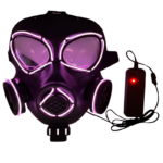 Halloween Maske Neon Gaz Maskesi Pembe