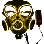 Halloween Maske Neon Gaz Maskesi Sarı