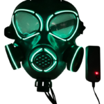 Halloween Maske Neon Gaz Maskesi Yeşil