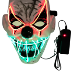 Halloween Maske Neon Işıklı Joker Turuncu Yeşil