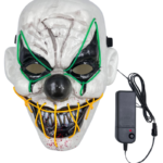 Halloween Maske Neon Işıklı Joker Yeşil Sarı