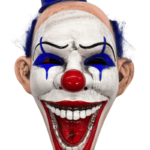 Halloween Maske Palyaço Model Saçlı Şapkalı Lüks Mavi