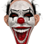 Halloween Maske Palyaço Model Saçlı Şapkalı Lüks Siyah