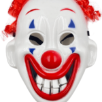 Halloween Maske Palyaço Saçlı Kırmızı