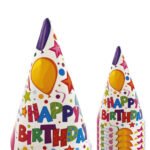 Kağıt Şapka Happy Birthday Temalı Balonlu 6 Parça