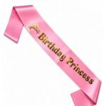 Kuşak Saten Varaklı Birthday Princess
