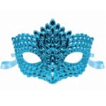 Maske Plastik Kristal Parlak Mavi