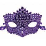 Maske Plastik Kristal Parlak Mor