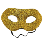 Maske Plastik Parlak Pullu Model Altın