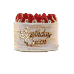 Pasta Önü Plexi Dekor Yazı Birthday Queen Altın