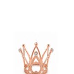Pasta Tacı Metal Taşlı 3 Cm Rose Gold