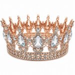 Pasta Tacı Metal Taşlı Tam Tur 12 Cm Lüks Rose Gold