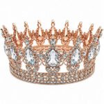 Pasta Tacı Metal Taşlı Tam Tur 12 Cm Lüks Rose Gold