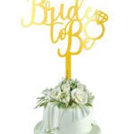 Pasta Üstü Plexi Çubuklu Bride To Be Altın