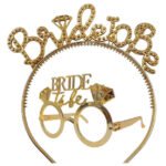 Plastik Bride To Be Taç Gözlük Altın Set