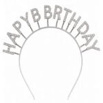 Taç Metal Happy Birthday Yaylı Gümüş