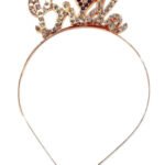 Taç Metal Pembe Taşlı Bride Rose Gold