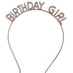Taç Metal Taşlı Birthday Girl Rose Gold