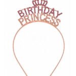 Taç Metal Taşlı Birthday Princess Rose Gold