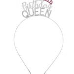 Taç Metal Taşlı Birthday Queen Gümüş
