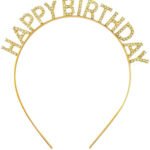Taç Metal Taşlı Happy Birthday Gold